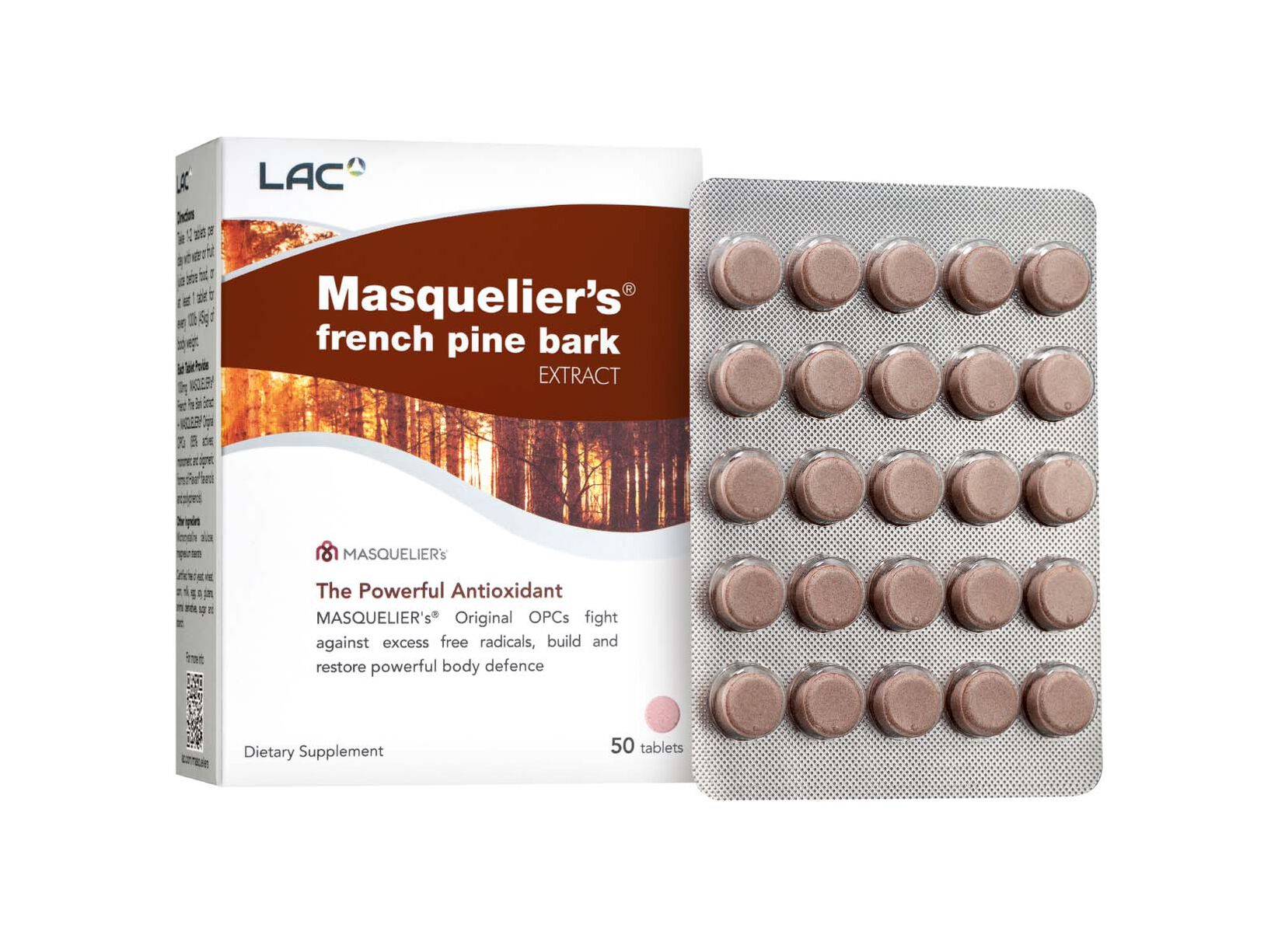 LAC MasqsFrn Pine Bk Ext 100mg 50tabs