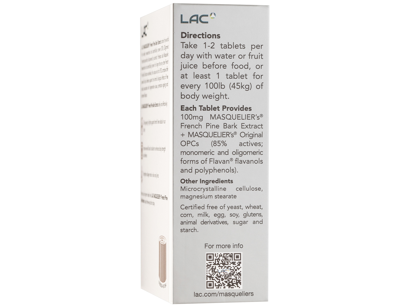 LAC MasqsFrn Pine Bk Ext 100mg 50tabs - Image 4